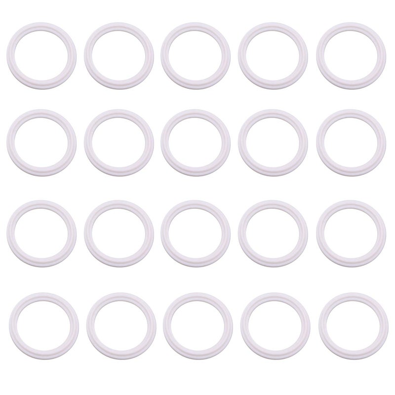 DERNORD PTFE (Teflon) Tri-Clamp Gasket O-Ring - 1.5 Inch Style Fits OD 50.5MM Sanitary Pipe Weld Ferrule (Pack of 20) - Image 1